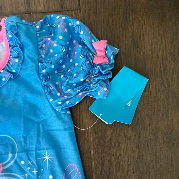 Disney Store Cinderella Princes Nightshirt Nightgown Girls Blue Pink Castle 4 4T
